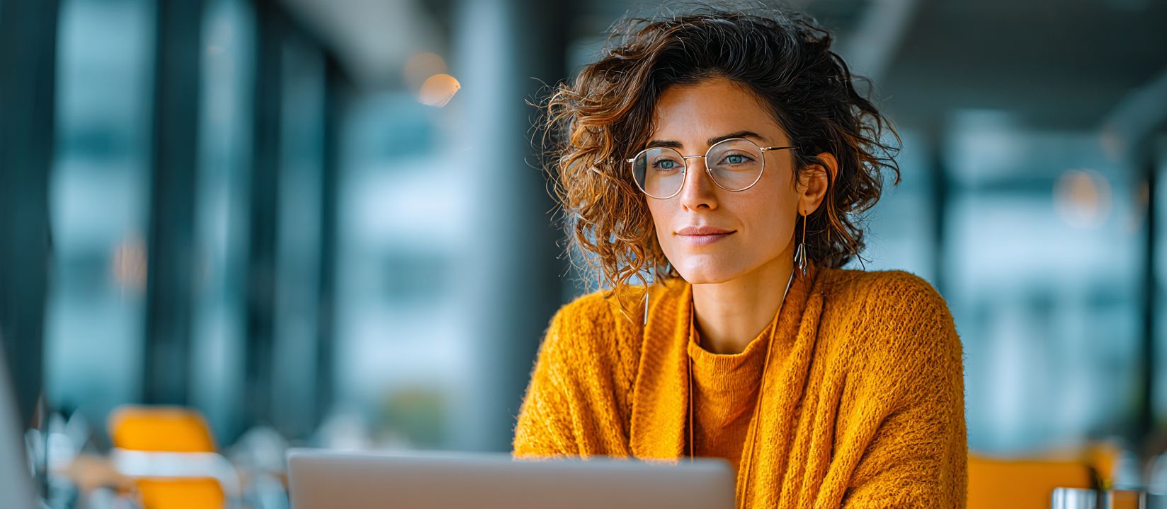 A woman runs the Aviator game online on her laptop in the comfort of her own home